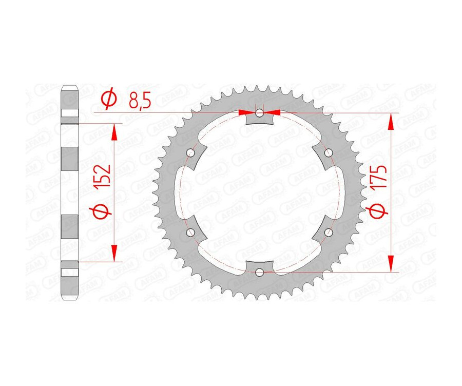 Couronne AFAM acier standard 12207 - 428