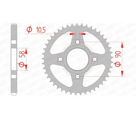 Couronne AFAM acier standard 10223 - 428 - 1074335001