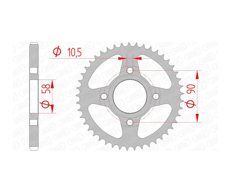 Couronne AFAM acier standard 10223 - 428
