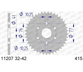 Couronne AFAM aluminium Ultra-Light 11207 - 415 - 1074388001