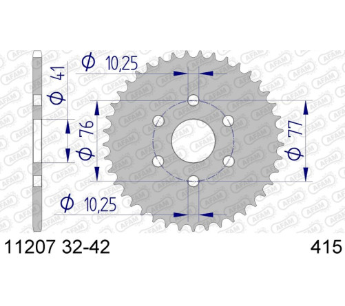 Couronne AFAM aluminium Ultra-Light 11207 - 415 - 1074388003