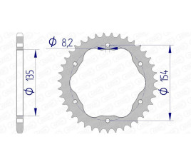 Couronne AFAM aluminium 51804 - 520 - 1074696006