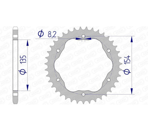 Couronne AFAM aluminium 51804 - 520 - 1074696006