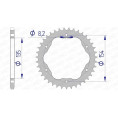 Couronne AFAM alu ultra-light anodisé dur 51804 - 520