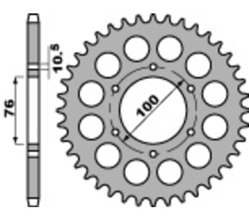 Couronne PBR acier C45 standard 816 - 530