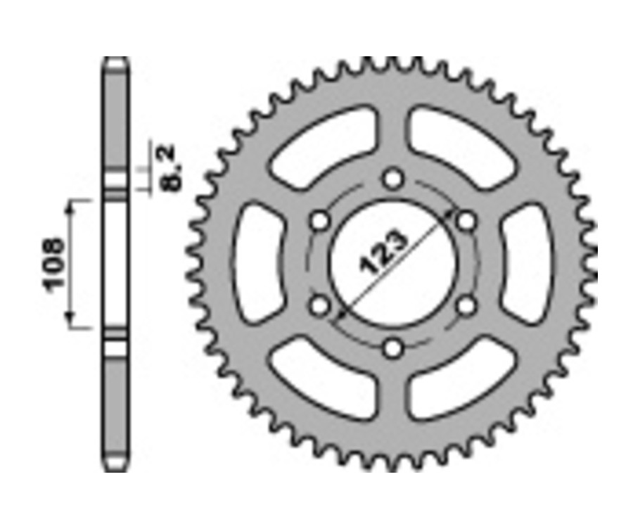 Couronne PBR acier C45 standard 4607 - 428