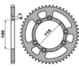 Couronne PBR acier standard 4370 - 428 - 1075295001