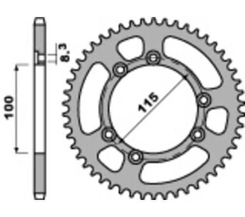 Couronne PBR acier standard 4370 - 428 - 1075295001