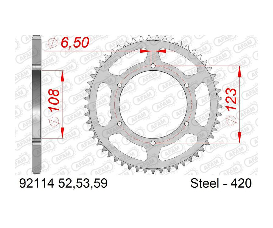 Couronne AFAM acier standard 92114 - 420