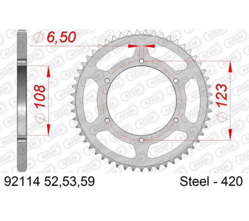 Couronne AFAM acier standard 92114 - 420