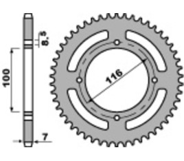 Couronne PBR acier C45 standard 467M - 428 - 1075390002