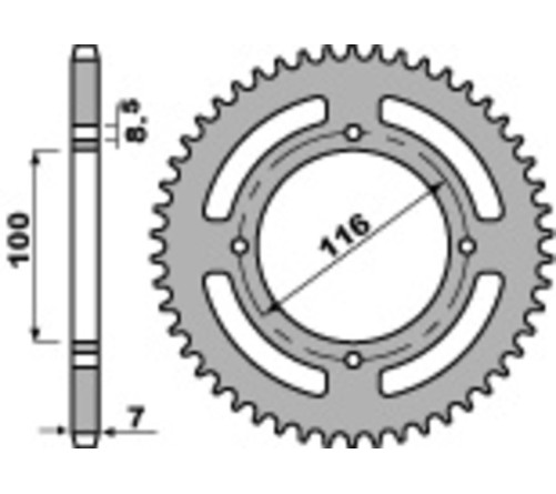 Couronne PBR acier C45 standard 467M - 428 - 1075390002