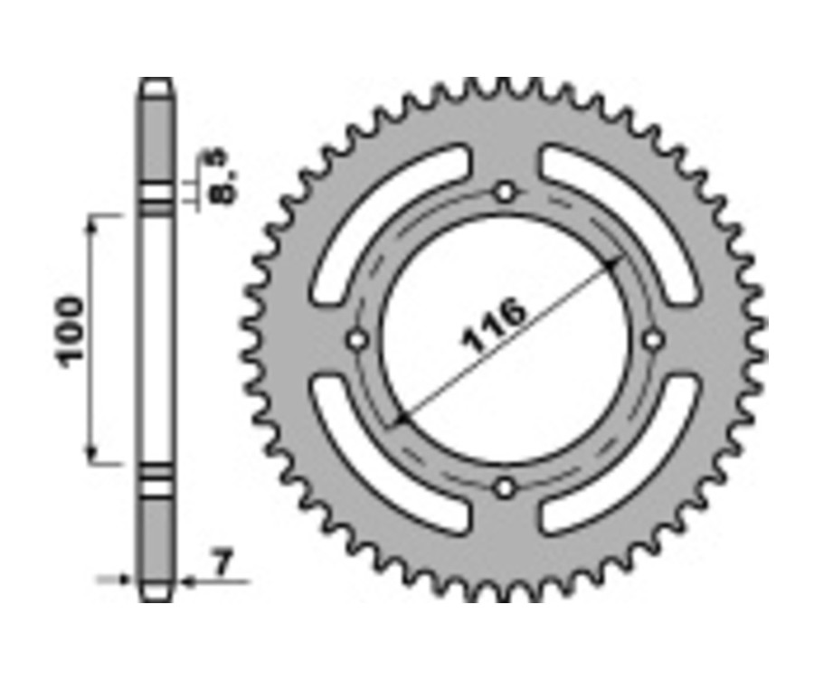 Couronne PBR acier C45 standard 467M - 428