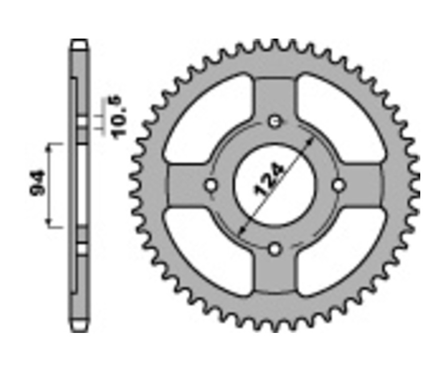 Couronne PBR acier C45 standard 282 - 530