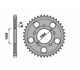 Couronne PBR acier C45 standard 4557 - 525 - 1075359002