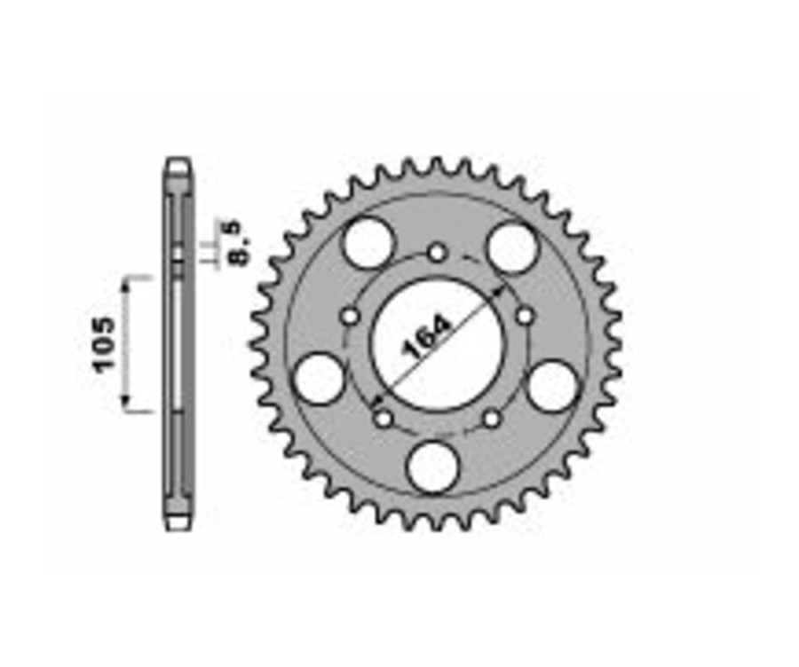 Couronne PBR acier C45 standard 4557 - 525