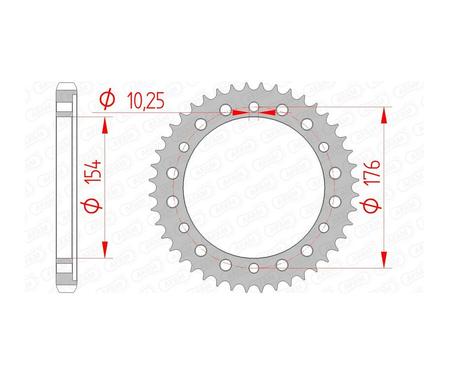 Couronne AFAM acier standard 10801 - 530