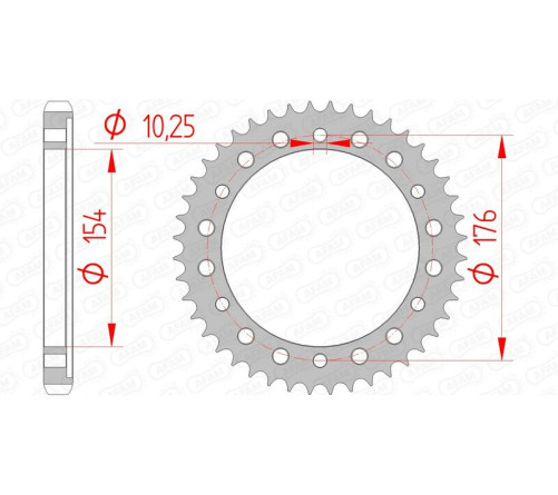 Couronne AFAM acier standard 10801 - 530 - 1074380001