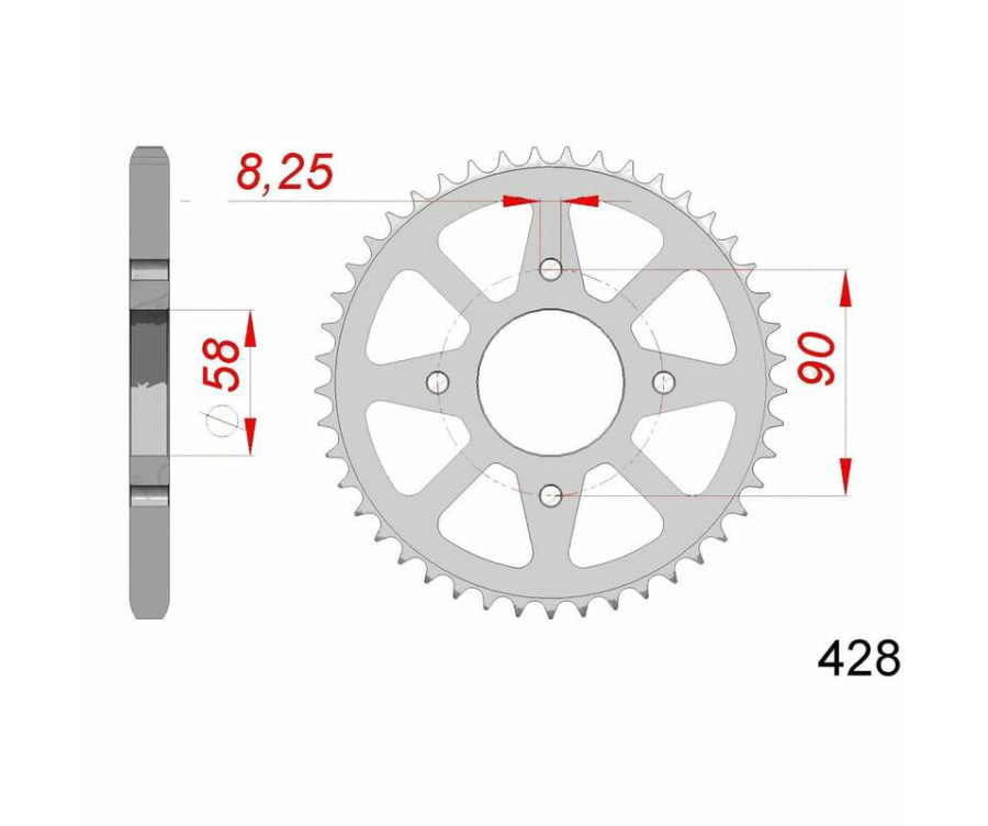 Couronne AFAM acier standard 14212 - 428