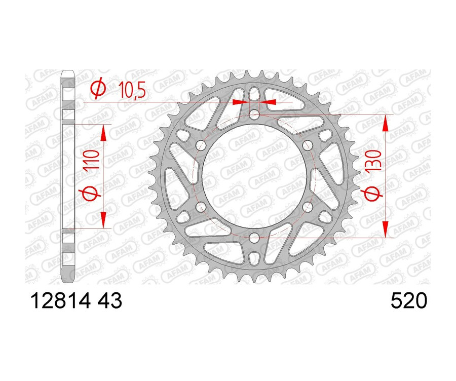 Couronne AFAM acier standard 12814 - 520