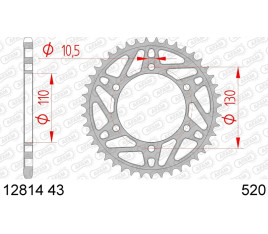 Couronne AFAM acier standard 12814 - 520