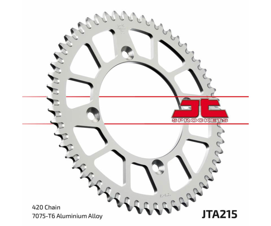 Couronne JT SPROCKETS aluminium ultra-light anti-boue 215 - 420