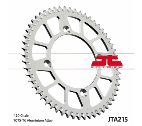 Couronne JT SPROCKETS aluminium ultra-light anti-boue 215 - 420 - 1096567002