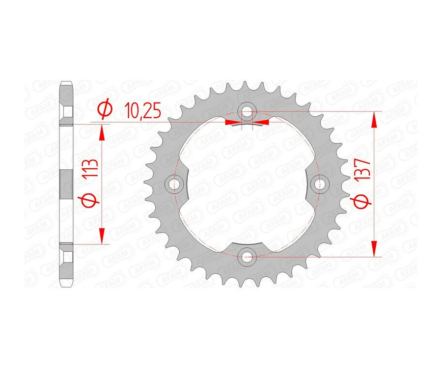 Couronne AFAM acier standard 14412 - 520