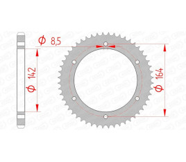 Couronne AFAM acier standard 65200 - 428 - 1074713001