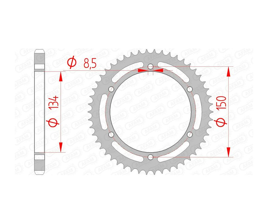 Couronne AFAM acier standard 16203 - 428