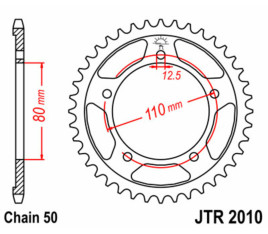 Couronne JT SPROCKETS acier standard 2010 - 530