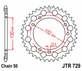 Couronne JT SPROCKETS acier standard 729 - 530