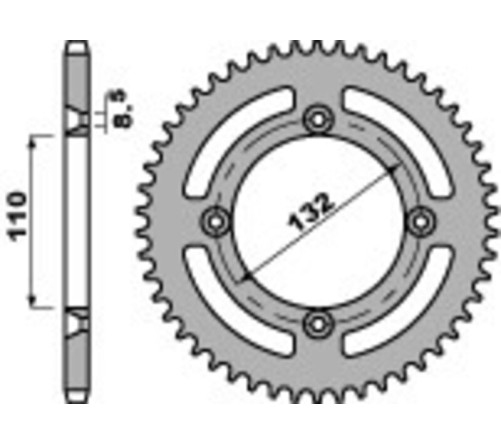 Couronne PBR aluminium Ultra-Light 4486 - 428