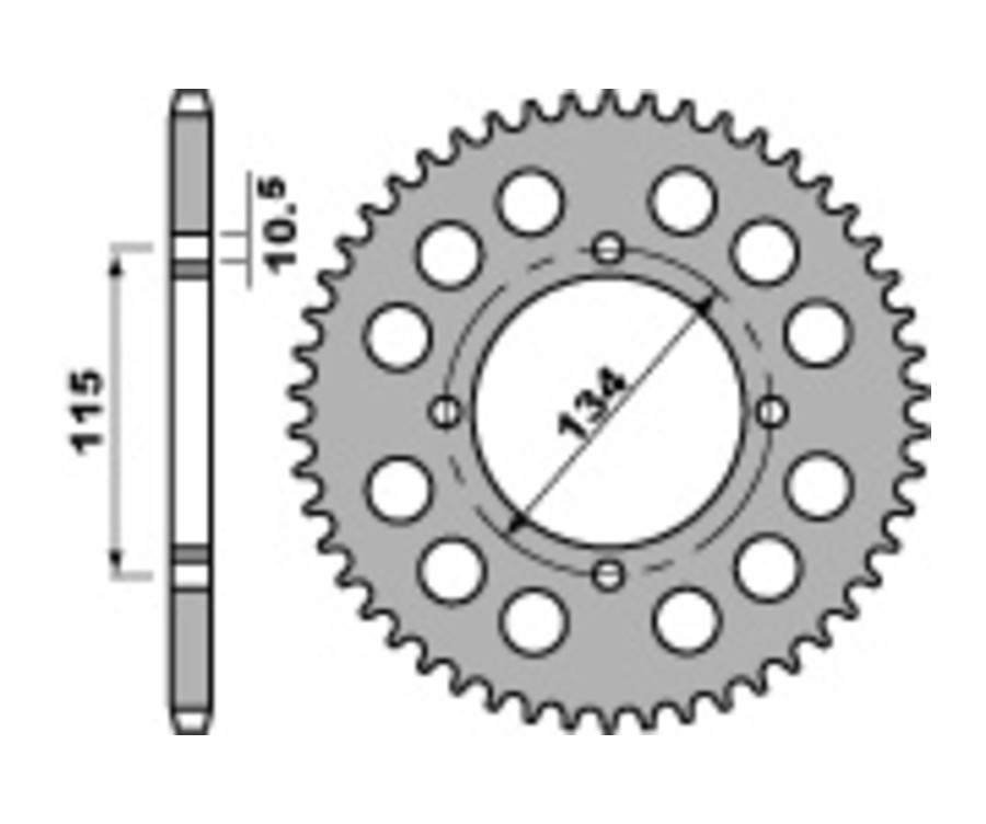 Couronne PBR acier C45 standard 711 - 530