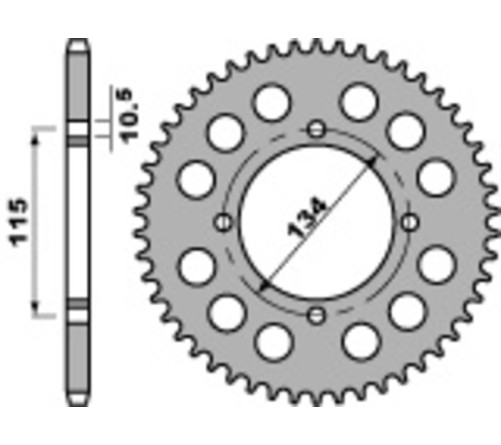 Couronne PBR acier C45 standard 711 - 530 - 1075422001