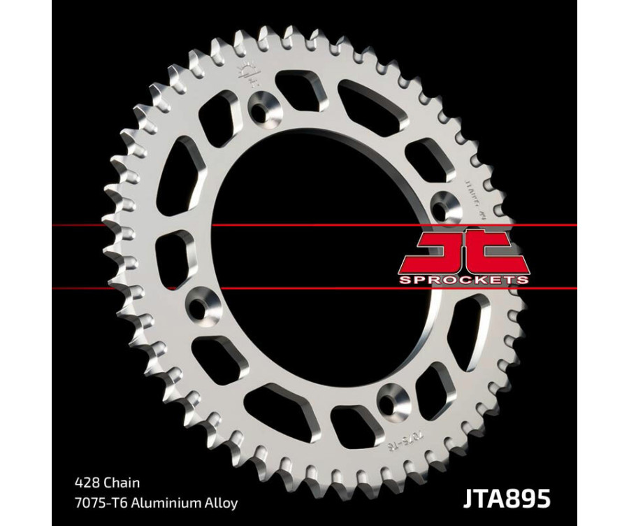 Couronne JT SPROCKETS aluminium ultra-light anti-boue 895 - 428