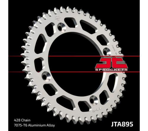 Couronne JT SPROCKETS aluminium ultra-light anti-boue 895 - 428 - 1096582001