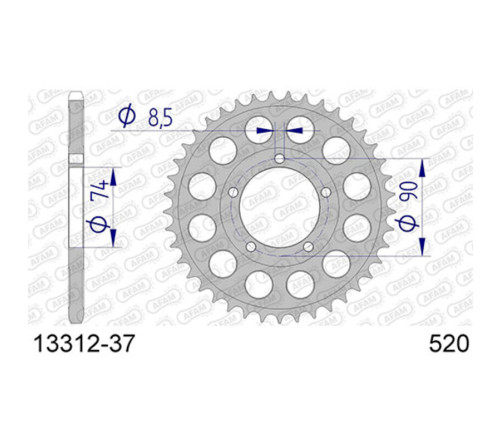 Couronne AFAM aluminium - 520 - 1126477001