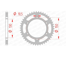 Couronne AFAM acier standard 12604 - 520 - 1074452001