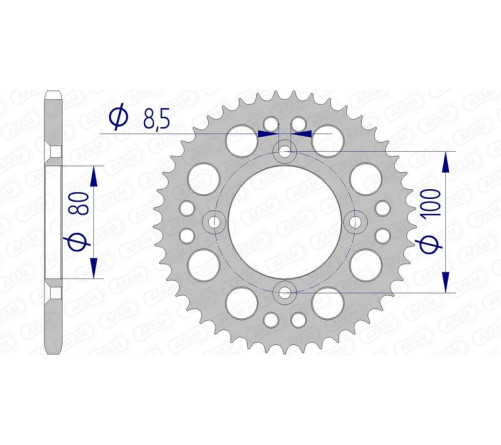 Couronne AFAM aluminium Ultra-Light 11101 - 420 - 1074383001