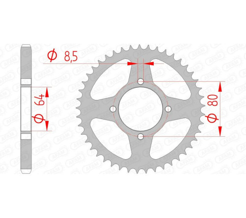 Couronne AFAM acier standard 12200 - 428 - 1074408004