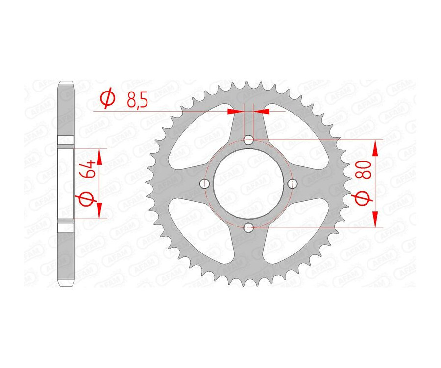 Couronne AFAM acier standard 12200 - 428