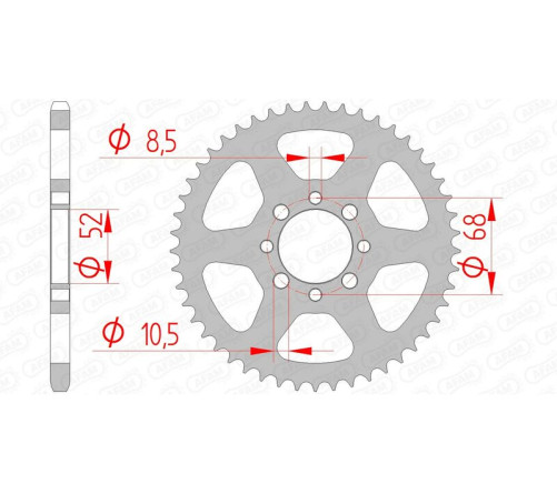 Couronne AFAM acier standard 14100 - 420 - 1074482008