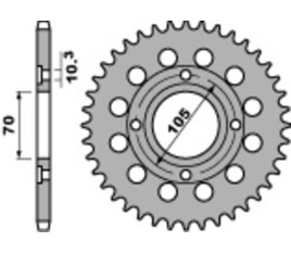 Couronne PBR acier C45 standard 278 - 530 - 1075531002