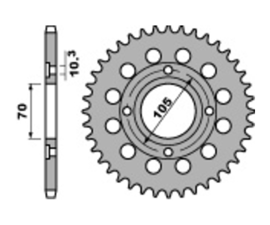 Couronne PBR acier C45 standard 278 - 530