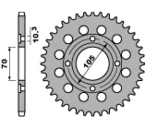 Couronne PBR acier C45 standard 278 - 530 - 1075531002