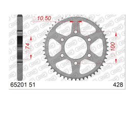 Couronne AFAM acier 65201 - 428 - 1121475001