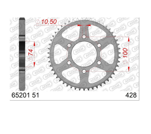 Couronne AFAM acier 65201 - 428 - 1121475001