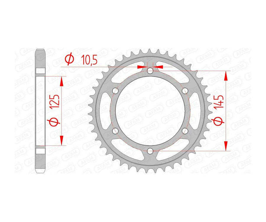 Couronne AFAM acier standard 12603 - 525