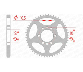 Couronne AFAM acier standard 12204 - 428 - 1074413003